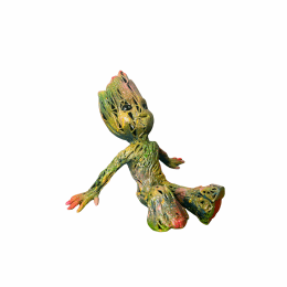 Sculpture ENJOY FLOWER GROOT SUNBATH par Shenoda | Sculpture Pop-art Graffiti, Résine