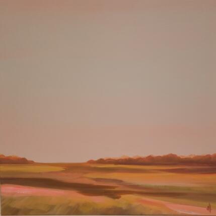 Painting WIND THROUGH PASTEL FIELDS by Herz Svenja | Painting Impressionism Acrylic Landscapes, Nature