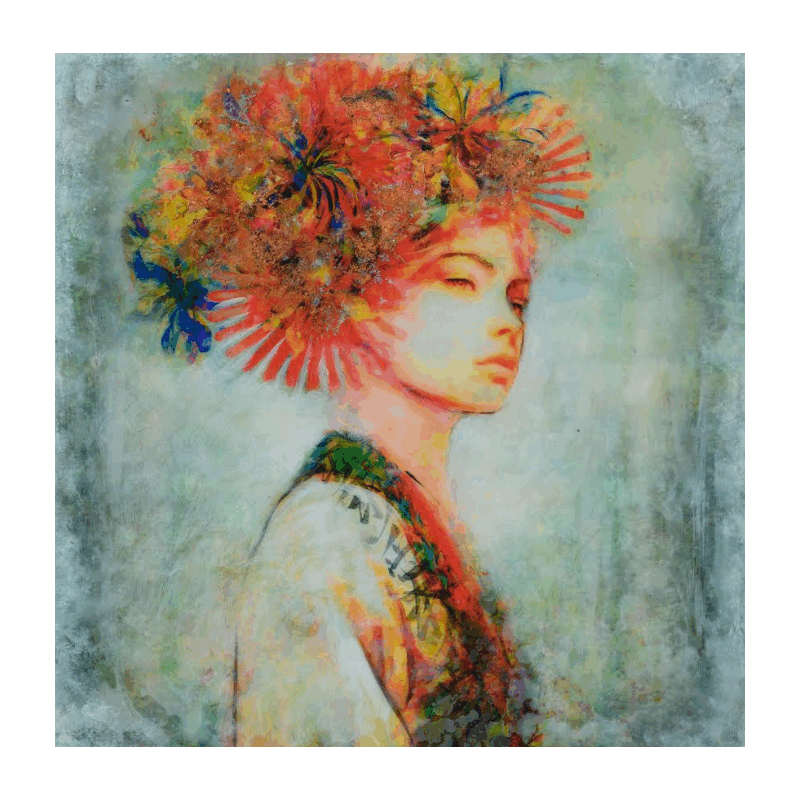 Gemälde TRANQUILA von Bofill Laura | Gemälde Figurativ Porträt Acryl Harz