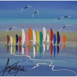 Peinture Colore la mer par Fonteyne David | Tableau Figuratif Acrylique