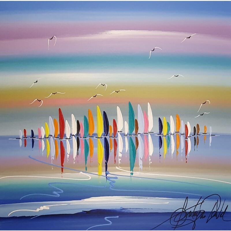 Peinture Ciel turquoise par Fonteyne David | Tableau Figuratif Acrylique