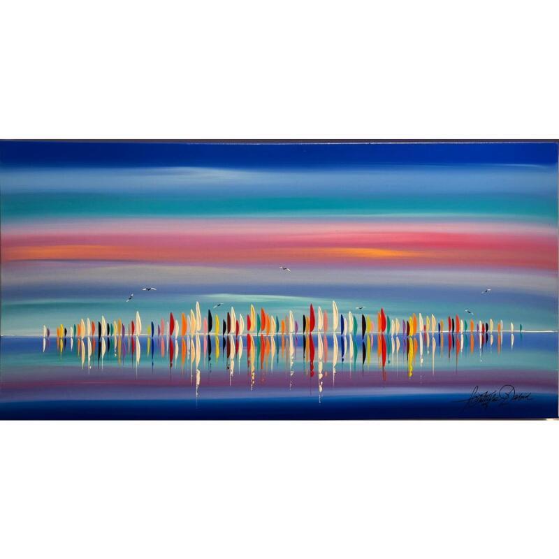 Gemälde Les bons voiliers le long du rivage von Fonteyne David | Gemälde Figurativ Acryl