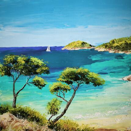 Painting Besoin de soleil. by Rey Ewa | Painting Figurative Acrylic Landscapes