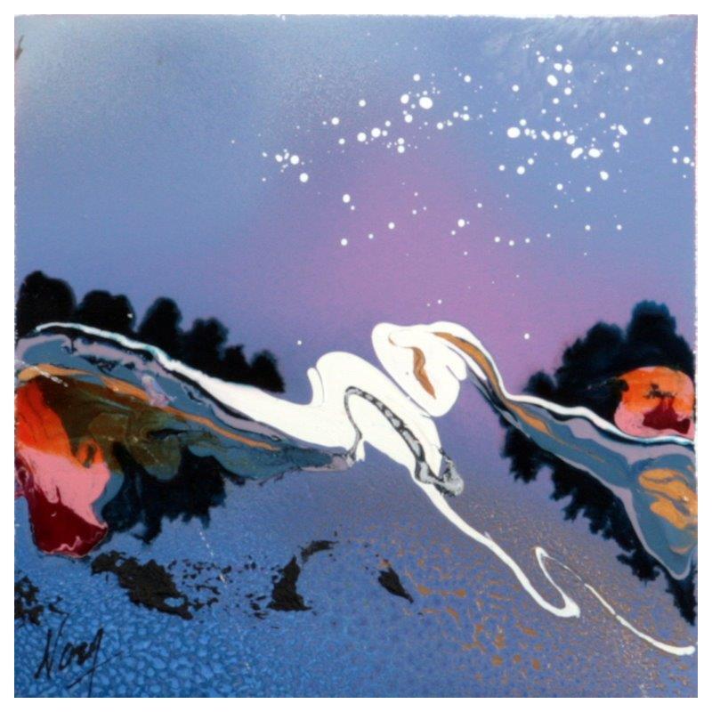 Painting C 3378 by Naen | Painting Abstract Acrylic Ink