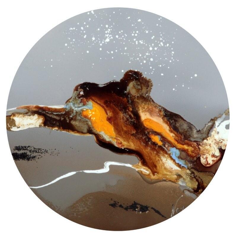 Peinture C 3608 par Naen | Tableau Abstrait Acrylique Encre