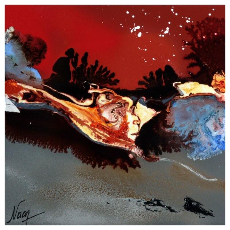 Peinture C 3550 par Naen | Tableau Abstrait Acrylique Encre