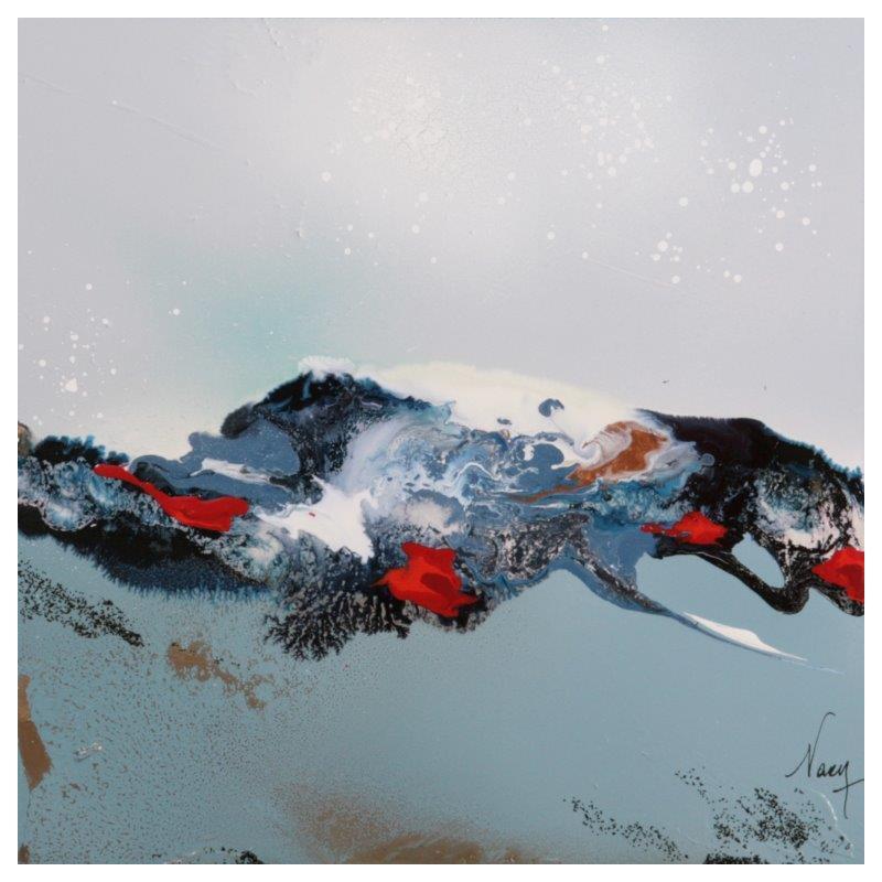 Peinture C 3189 par Naen | Tableau Abstrait Acrylique Encre