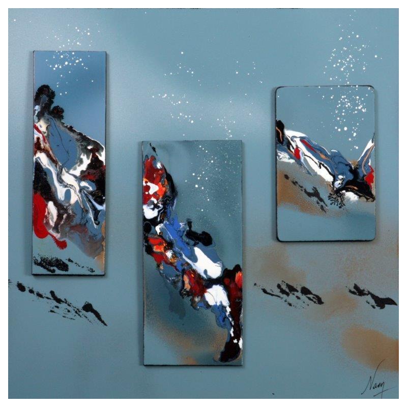 Painting C 3266 by Naen | Painting Abstract Acrylic Ink