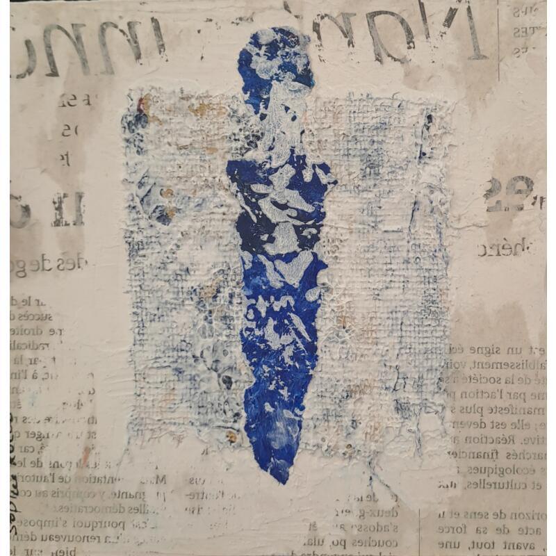 Painting Lettre d'or by Rocco Sophie | Painting Raw art Acrylic Gluing Sand