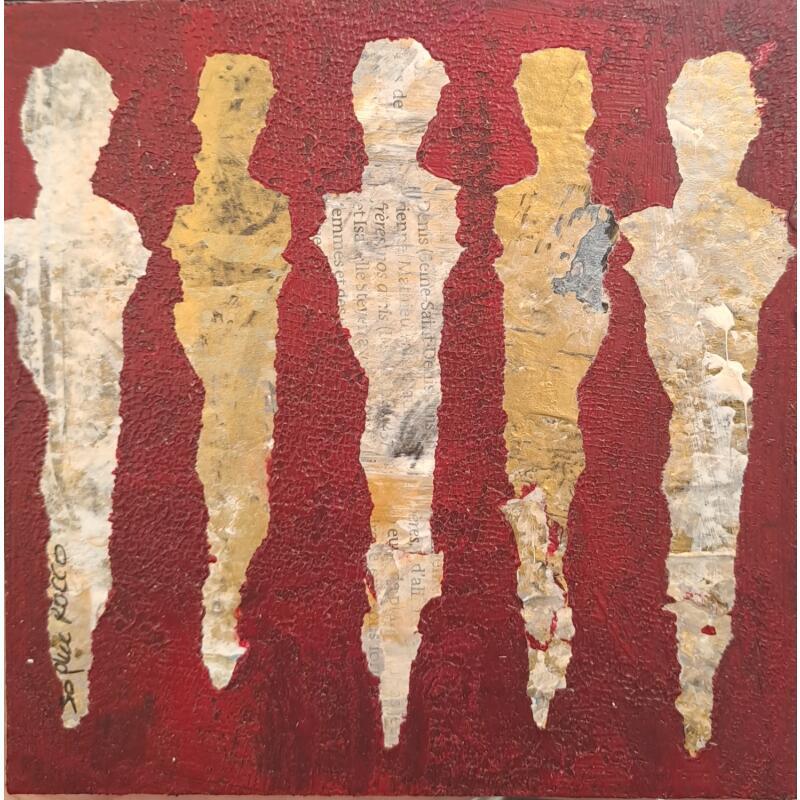 Painting L'être Garance by Rocco Sophie | Painting Raw art Acrylic Gluing Sand