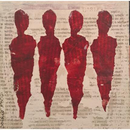 Painting Les Littéraires by Rocco Sophie | Painting Raw art Acrylic, Gluing, Sand