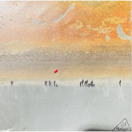 Peinture Chiara par Manconi Gil | Tableau Matiérisme Métal, Upcycling Paysages