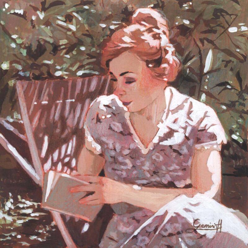 Painting Nouvelle passion by Gemini. H  | Painting Realism Portrait Nature Life style Oil Acrylic