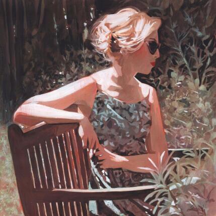 Painting Près de l'étang by Gemini. H  | Painting Realism Acrylic, Oil Life style, Nature, Portrait