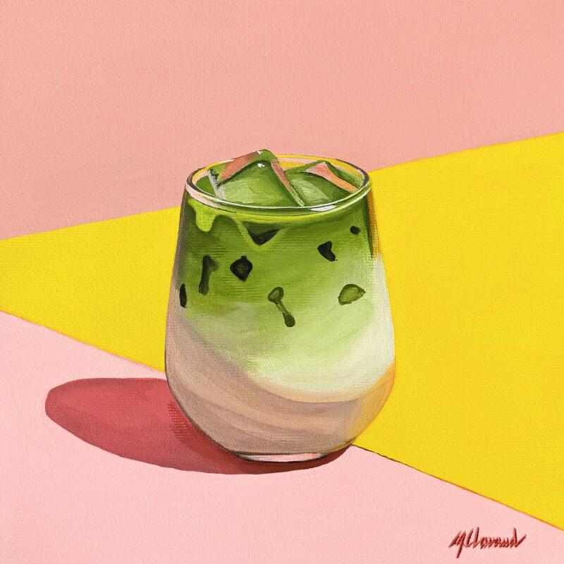 Painting ICED MATCHA by Clavaud Morgane | Painting Figurative Still-life Acrylic