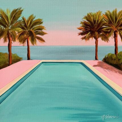 Painting PASTEL MIRAGE by Clavaud Morgane | Painting Figurative Acrylic Architecture, Landscapes, Marine
