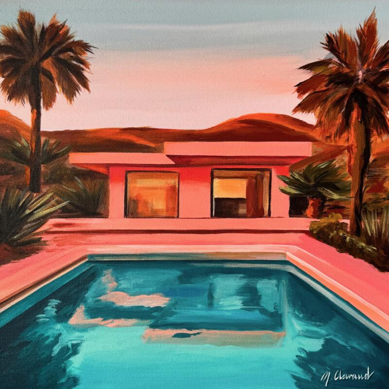 Peinture SEVENTIES OASIS par Clavaud Morgane | Tableau Figuratif Paysages Architecture Acrylique