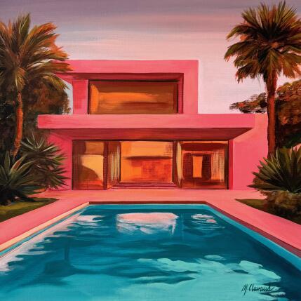 Peinture RETRO REFLECTIONS par Clavaud Morgane | Tableau Figuratif Acrylique Architecture, Paysages