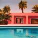 Gemälde POOLSIDE REVERIE von Clavaud Morgane | Gemälde Figurativ Landschaften Architektur Acryl