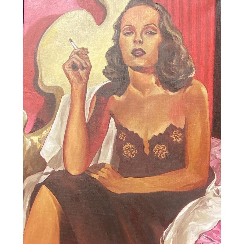 Peinture Gloria par Gallardo Serge | Tableau Figuratif Acrylique Mode, Portraits, Scènes de vie