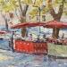 Peinture Le marché à Aix-en-Provence  par Arkady | Tableau Figuratif Huile