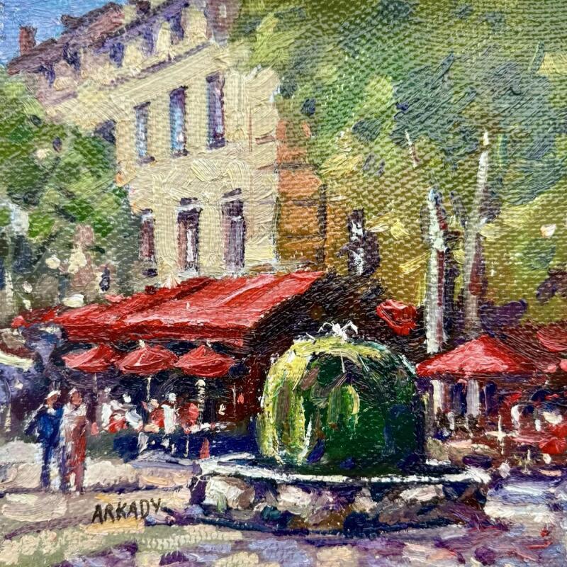 Painting Fontaine Moussue  by Arkady | Painting Figurative Oil