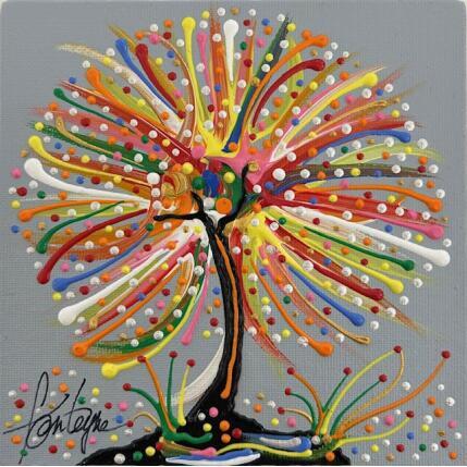 Painting L'arbre de l'amour à Marseille by Fonteyne David | Painting Figurative Acrylic