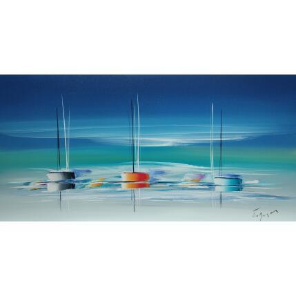 Painting Balade printanière by Munsch Eric | Painting Figurative Acrylic, Oil Marine