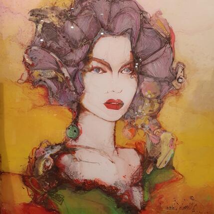 Painting CANDY by Roland David | Painting Figurative Acrylic, Oil, Resin Portrait