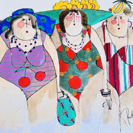 Peinture Joelle Noémie Martine par Colombo Cécile | Tableau Art naïf Acrylique, Aquarelle, Collage, Encre, Pastel Portraits, Scènes de vie