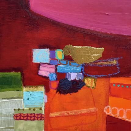 Peinture ST25-0924 par Lau Blou | Tableau Abstrait Acrylique, Carton, Collage