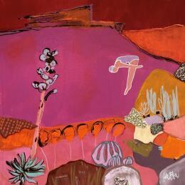 Painting Lucioles by Lau Blou | Painting Abstract Acrylic, Cardboard, Gluing Pop icons