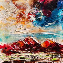 Painting Sedona Mesa Airport view 5 by Reymond Pierre | Painting Figurative Oil Landscapes