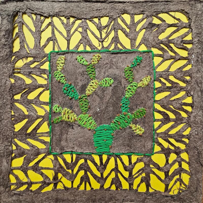 Peinture Thorns and thread par Vazquez Laila | Tableau Figuratif Nature Aquarelle Textile