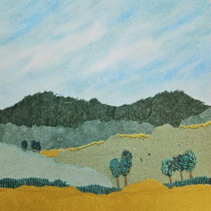 Painting Forms of nature by Vazquez Laila | Painting Figurative Textile, Watercolor Landscapes