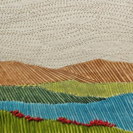 Painting Red blooms by Vazquez Laila | Painting Figurative Textile, Watercolor Landscapes