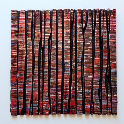 Painting Bc21 fine rouge by Langeron Luc | Painting Subject matter Acrylic, Resin, Wood