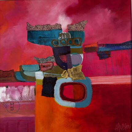 Peinture Circuit de l'eau par Lau Blou | Tableau Abstrait Acrylique, Collage