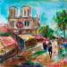 Painting Quai des bouquinistes by Solveiga | Painting Acrylic