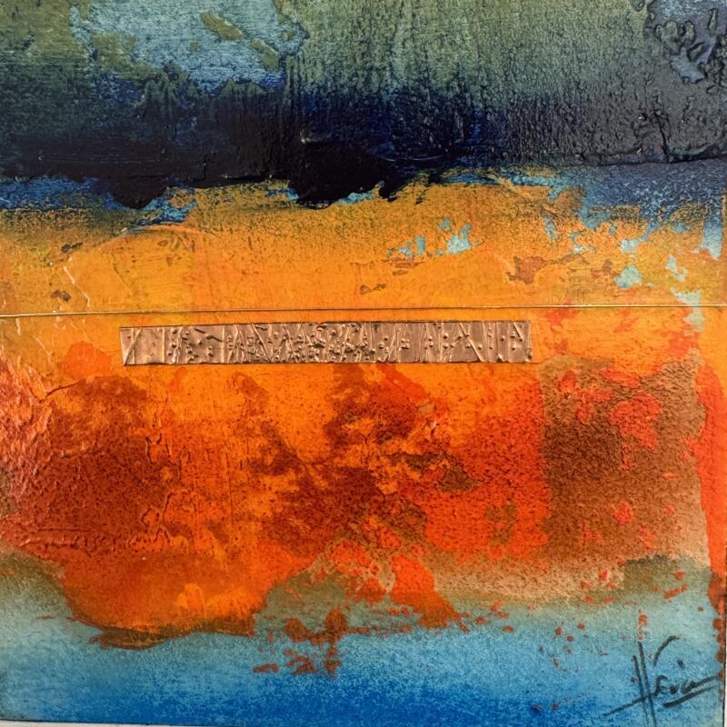 Painting Abstraction # 3744 by Hévin Christian | Painting Abstract Minimalist Oil Acrylic Pastel