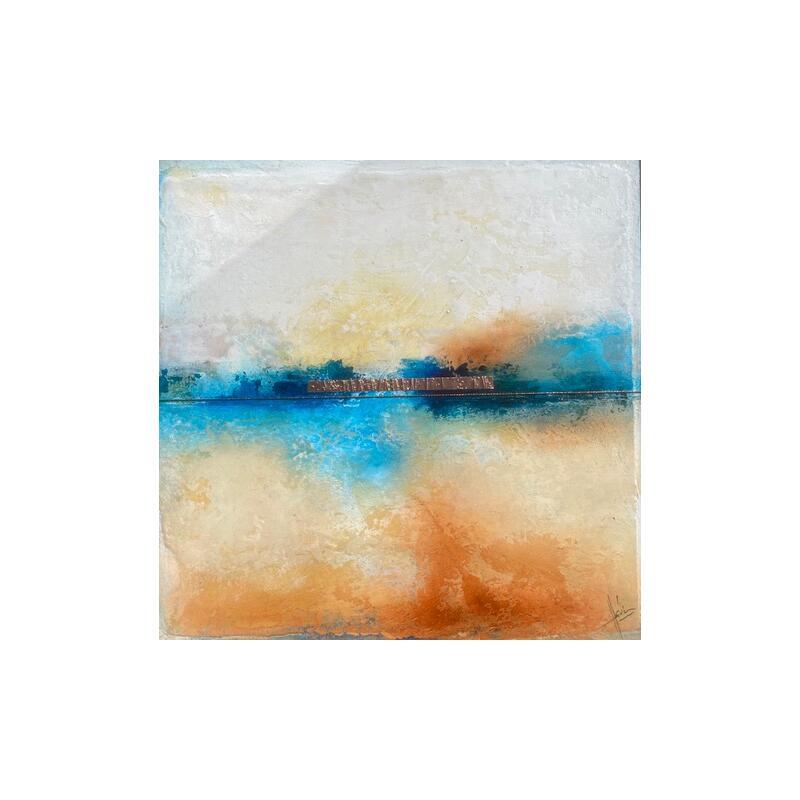 Painting Abstraction # 3724 by Hévin Christian | Painting Abstract Minimalist Oil Acrylic Pastel