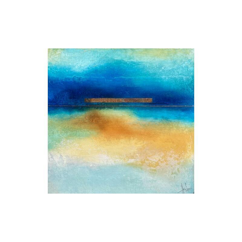 Painting Abstraction # 3723 by Hévin Christian | Painting Abstract Minimalist Oil Acrylic Pastel