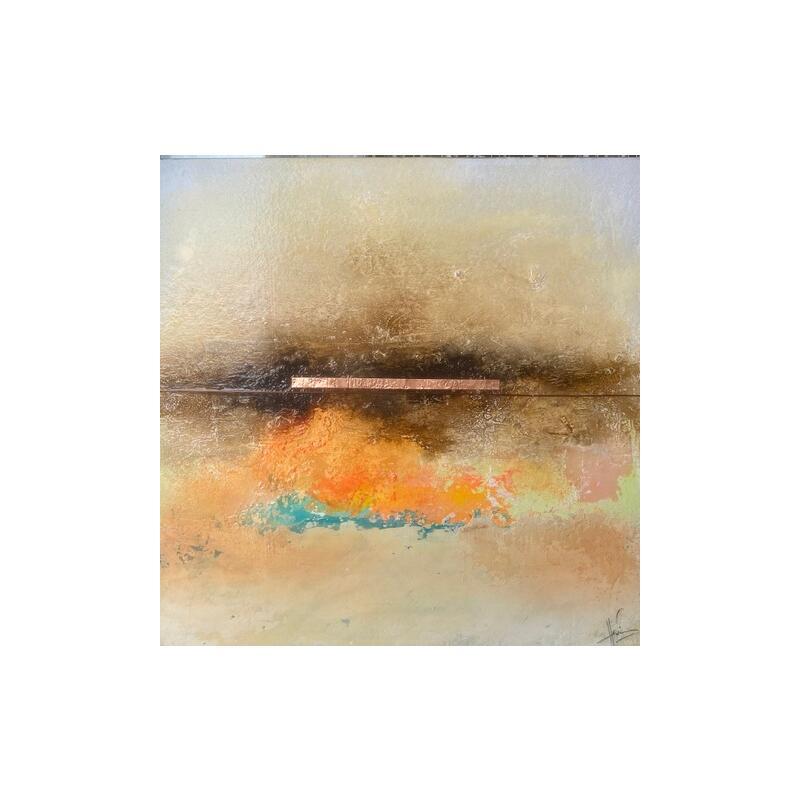 Painting Abstraction # 3722 by Hévin Christian | Painting Abstract Minimalist Oil Acrylic Pastel