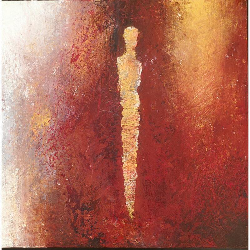 Painting Vers la lumière by Rocco Sophie | Painting Raw art Acrylic Gluing Sand