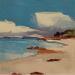 Painting La belle plage - St Colomban by PAPAIL | Painting Abstract Landscapes Oil