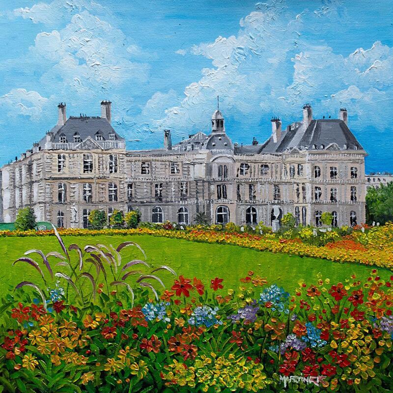 Painting Amour dans les jardins du Luxembourg by Rodriguez Rio Martin | Painting Figurative Urban Oil