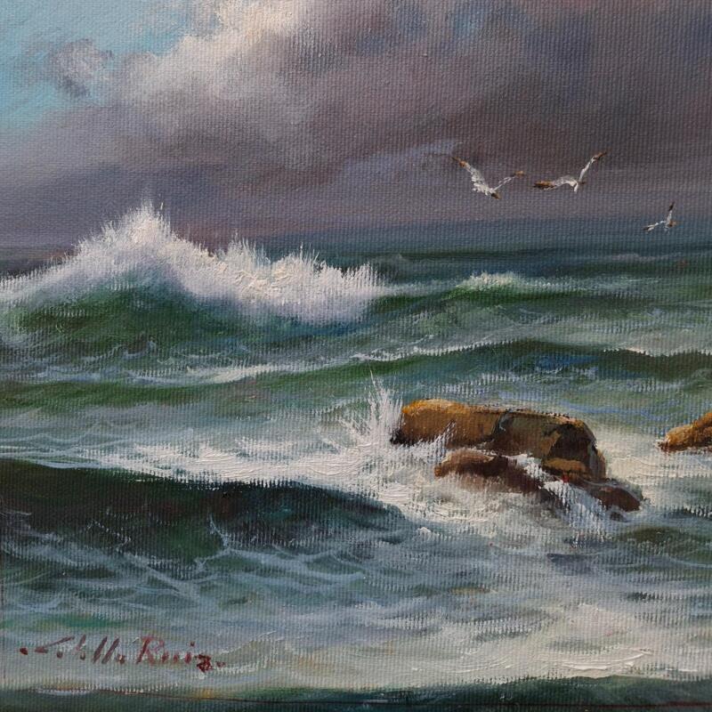 Painting Cielo tormentoso by Cabello Ruiz Jose | Painting Figurative Nature Oil