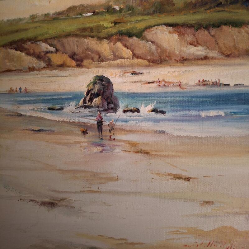 Gemälde Playa del peñon von Cabello Ruiz Jose | Gemälde Figurativ Natur Öl