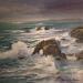 Pintura Golpe de olas por Cabello Ruiz Jose | Pintura Figurativo Naturaleza Aceite