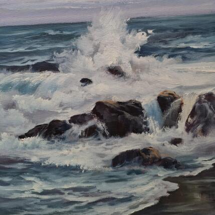 Pintura Rocas en la playa por Cabello Ruiz Jose | Pintura Figurativo Aceite Naturaleza
